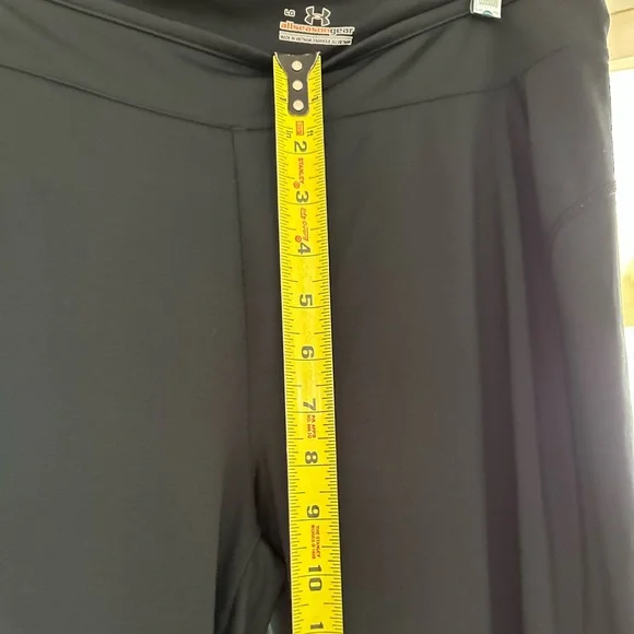 ⭐️ last Chance ⭐️ Under Armour Cropped Wide Leg Workout Black Pants Large - Picture 13 of 15
